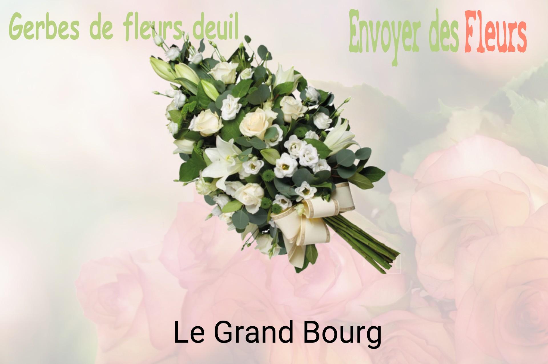 Gerbe de fleurs de deuil livrée à Le Grand-Bourg